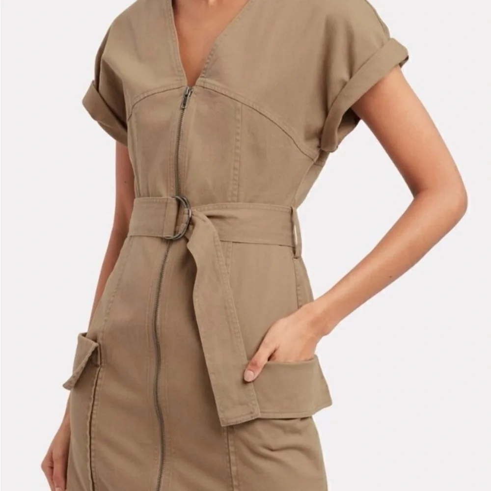 A.L.C. Bellamy twill belted dress, L - Picture 3 of 5